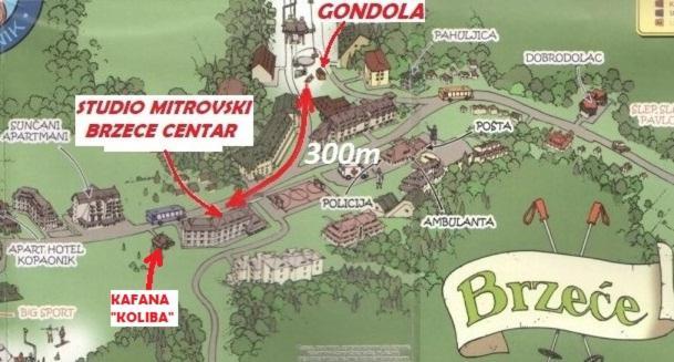 Brzece Center Mitrovski Gondola 300m Kopaonik